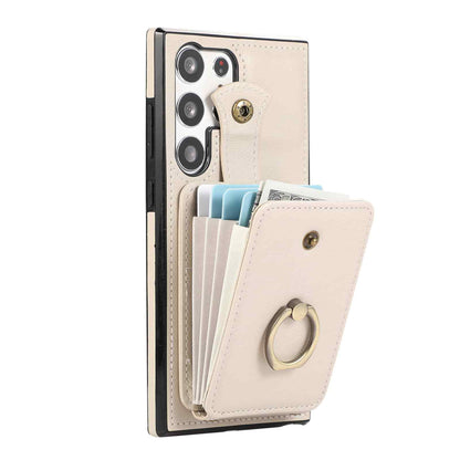 For Samsung Galaxy S25 Ultra/S25+ Case Wallet with Card Holder 360°Rotation Ring