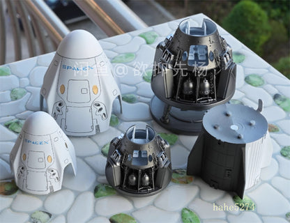 1/72 Space Manned Dragon Spaceship 3D Printed Finished Product Model Decoration