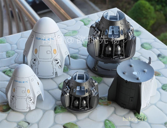 1/72 Space Manned Dragon Spaceship 3D Printed Finished Product Model Decoration