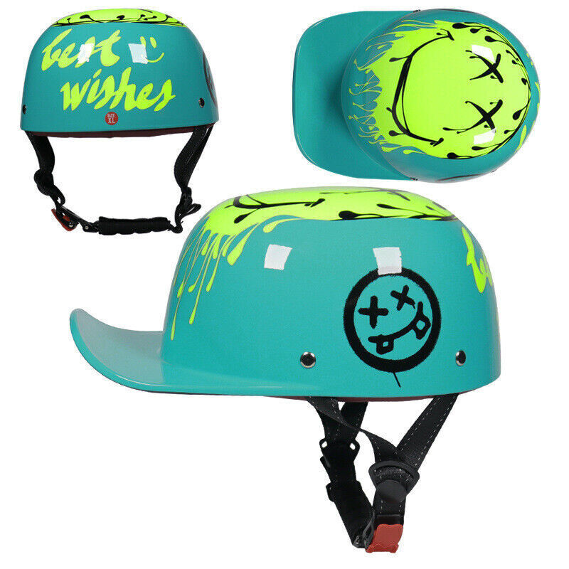 Motorcycle Helmet Baseball Cap Unisex Adults Motorcycle Half Helmet S/M/L/XL