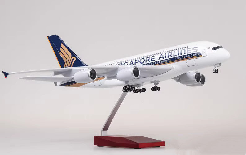1:160 46CM SINGAPORE AIRLINES AIRBUS A380 Airplane Landing Gears Resin Model