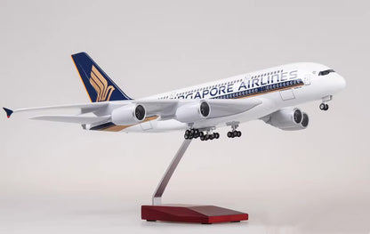 1:160 46CM SINGAPORE AIRLINES AIRBUS A380 Airplane Landing Gears Resin Model