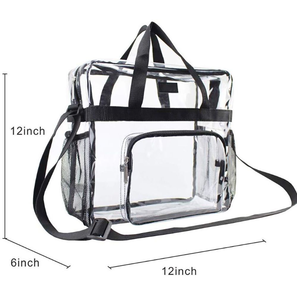 PVC Transparent Purse Large Clear Bag Crossbody Purse Traveling Lightweight 1 PC