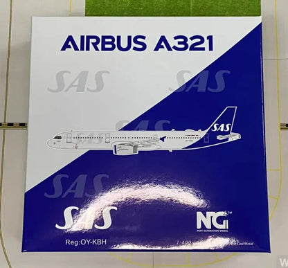 1:400 NG Model SAS Scandinavian AIRBUS A321 Passenger Airplane Diecast Model