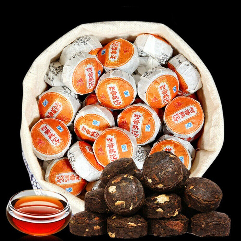 Puerh Tea Cake Small Tangerine Peel Pu'er Tea Puer Black Tea500g/1.1LB