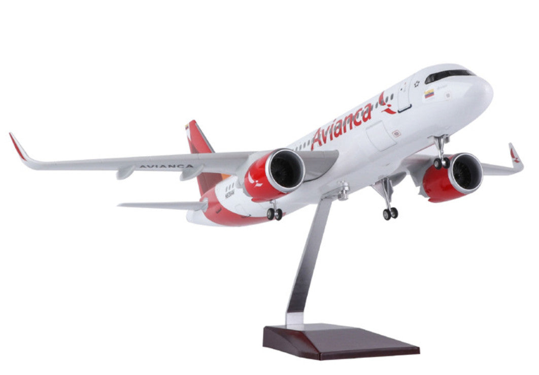 1:80 47CM Avianca AIRBUS A320neo Airplane Landing Gear Resin Aircraft Model