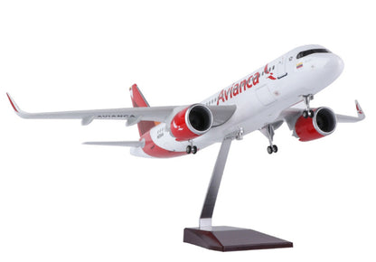 1:80 47CM Avianca AIRBUS A320neo Airplane Landing Gear Resin Aircraft Model