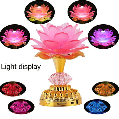 Lotus Flower Lamp Buddhist Prayer Lamps 52 Buddhist Songs Buddha Music Machine