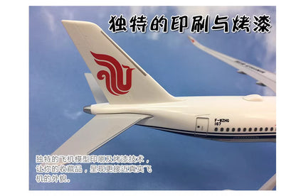 33CM 1:200 Risesoon AIR CHINA AIRBUS A350-900 Plane ABS Plastic Aircraft Model