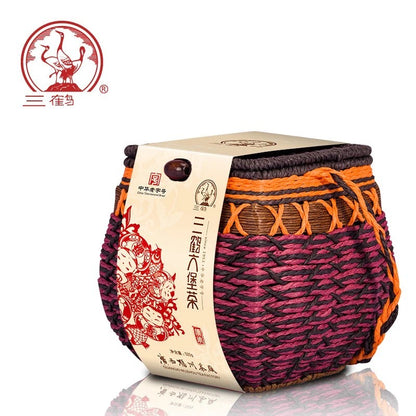 1000g Premium Three Cranes Liupao Hei Cha Liu Bao Aged Black Dark Tea Basket