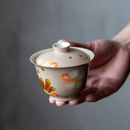 125ml Chinese Ceramic Porcelain Kung Fu Tea Set Cover Bowl Tea Bowl Tea Cup