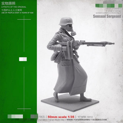 1:35 resin figure model Original Beauty Machine Gunner 1 Soldier Unassembled