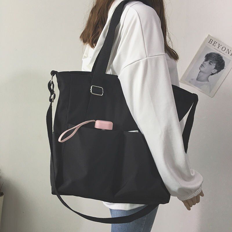 Waterproof Bag Large Canvas Messenger Student One-shoulder Bag Pouch Crossbody