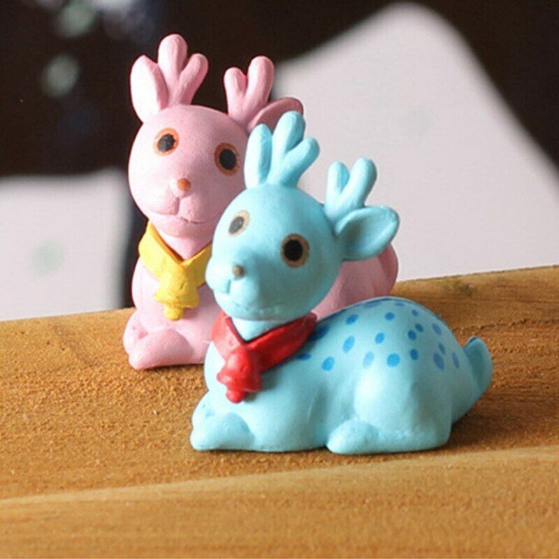 6pcs Sika Deer Decoration Supplies Moss Micro Landscape Creative Handicrafts