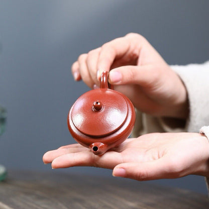 60cc Chinese Yixing Zisha Purple Clay Zhuni Handmade Small Bianying Mini Teapot