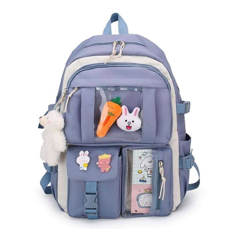 4 in 1 Piece Set Backpacks Waterproof Canvas Schoolbag Fashion School Students