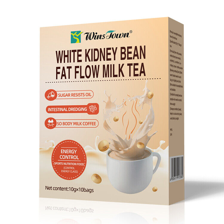 Slimming Tea Weight Loss White Kidney Beanfat Flow Milk Tea 10g*10 bags