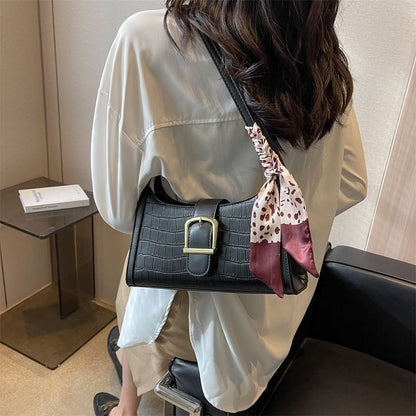 Synthetic Leather Small Shoulder Bags Scarves Cute Handbags Purses Underarm Bag