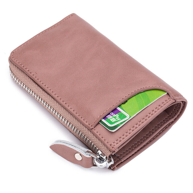 Car Key Pack Zipper Vertical Key Bag Real Cowhide Womens Small Wallet Keychain