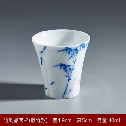 Bamboo Patterned Tea Cup Hand Drawn Single Cup Master Cup Teacup Fragrance Cup