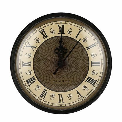 Classical Diameter 110mm Clock Quartz Movement Insert Roman Numeral Gold Face Bl