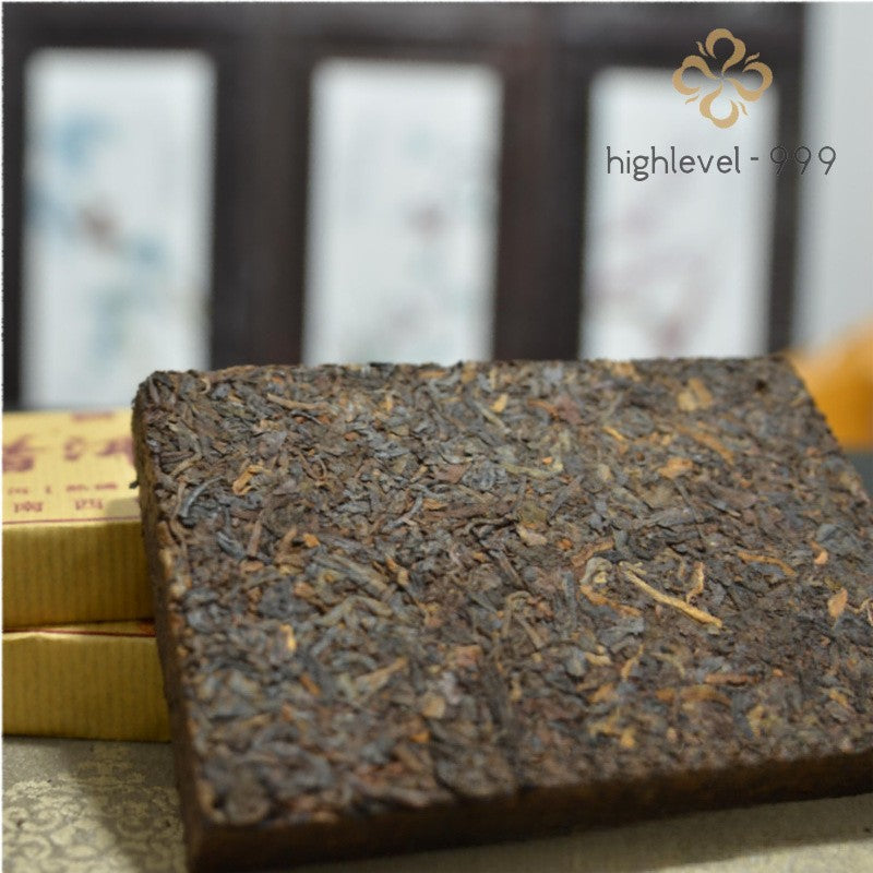 250g Aged Ripe Puer Tea Brick Yunnan Mountain Grown Rich Aged Tea Leaves