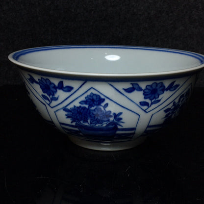 Ancient Chinese Blue and White Porcelain Bowl
