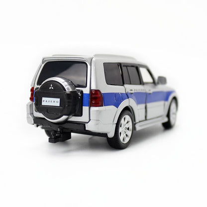 1:32 Diecast Mitsubishi Pajero Metal Car Model Toy Door Open Sound Light Gift