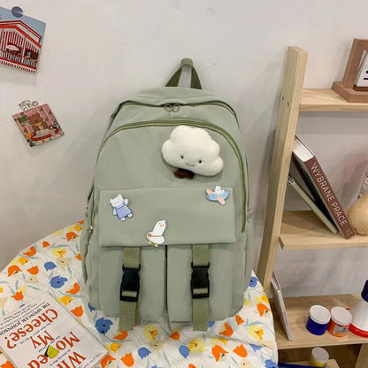 Schoolbag Backpack High School College Students' Bag Shoulder Bag Student Bag