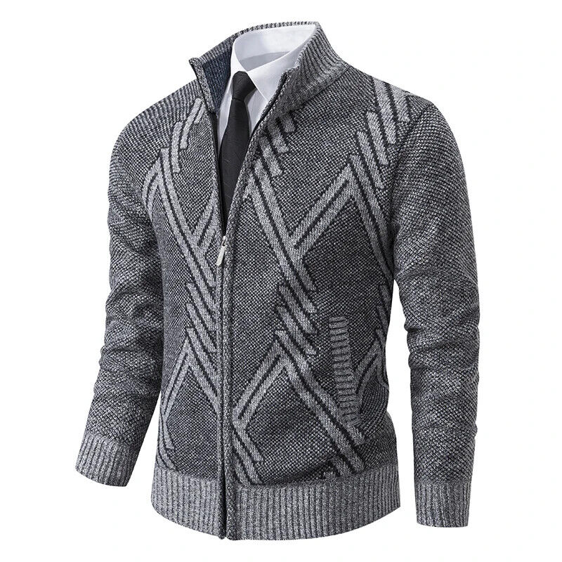 Winter Jackets Men Sweatercoat Knit Outerwear Mens Coat Jacket