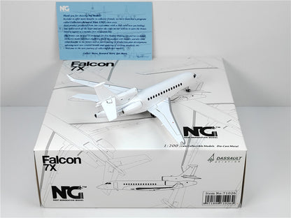 1:200 NG Models Dassault Aviation Falcon 7X Diecast Aircraft Model