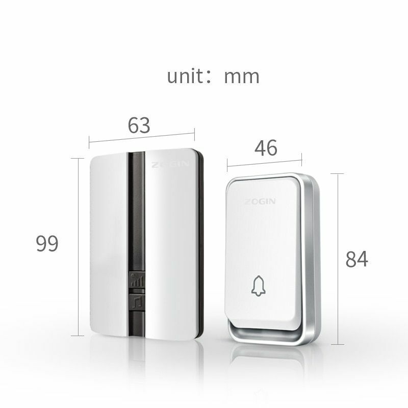 Wireless Doorbell Waterproof Self-powered Smart Door Bell No Battery Required