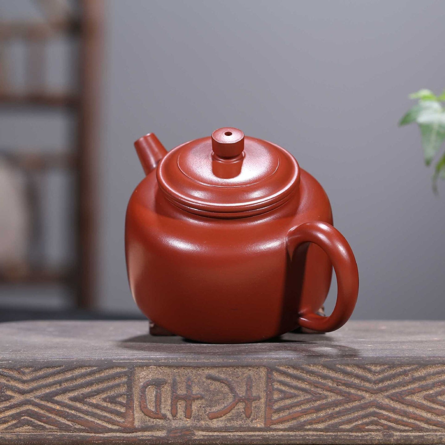 5" Collect Chinese Yixing Zisha Pottery Clovershrub Clay 270ML Mesh Teapot 德钟