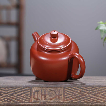 5" Collect Chinese Yixing Zisha Pottery Clovershrub Clay 270ML Mesh Teapot 德钟