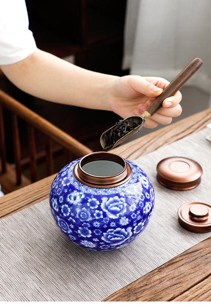 Ceramic Tea Caddy Travel Tea Canisters For Storage Tea Tea Box Storage Jars 250g