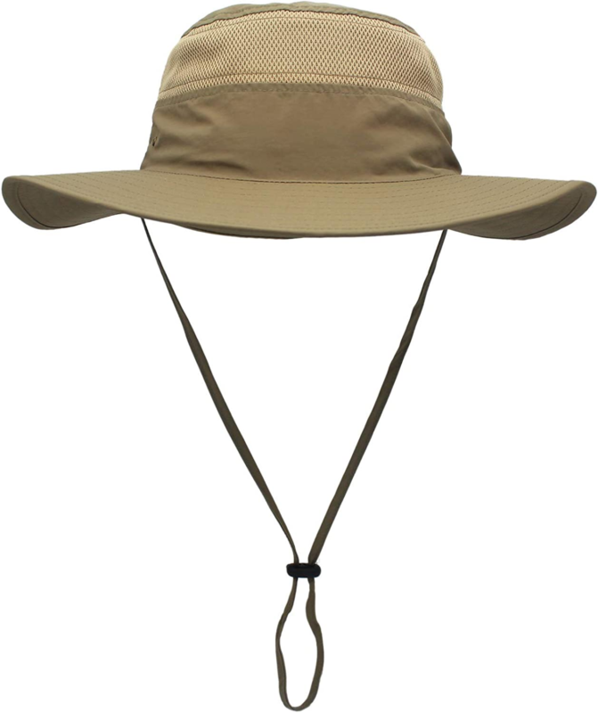 Men'S Sun Hat UPF 50+ Wide Brim Bucket Hat Windproof Fishing Hats