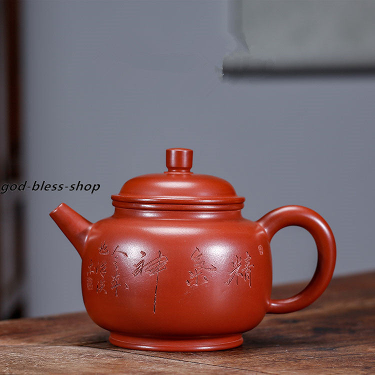 Full Handmade Tea Pot Marked Chinese Original Ore Yixing Zisha Dahongpao Clay