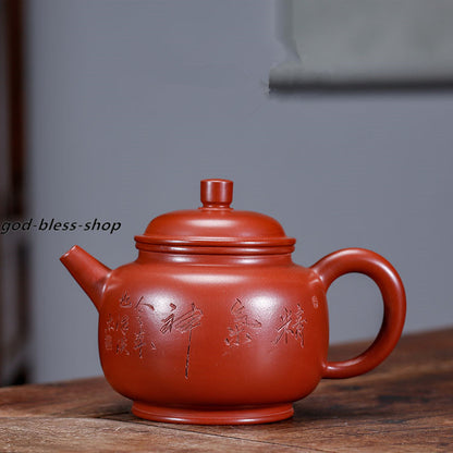 Full Handmade Tea Pot Marked Chinese Original Ore Yixing Zisha Dahongpao Clay
