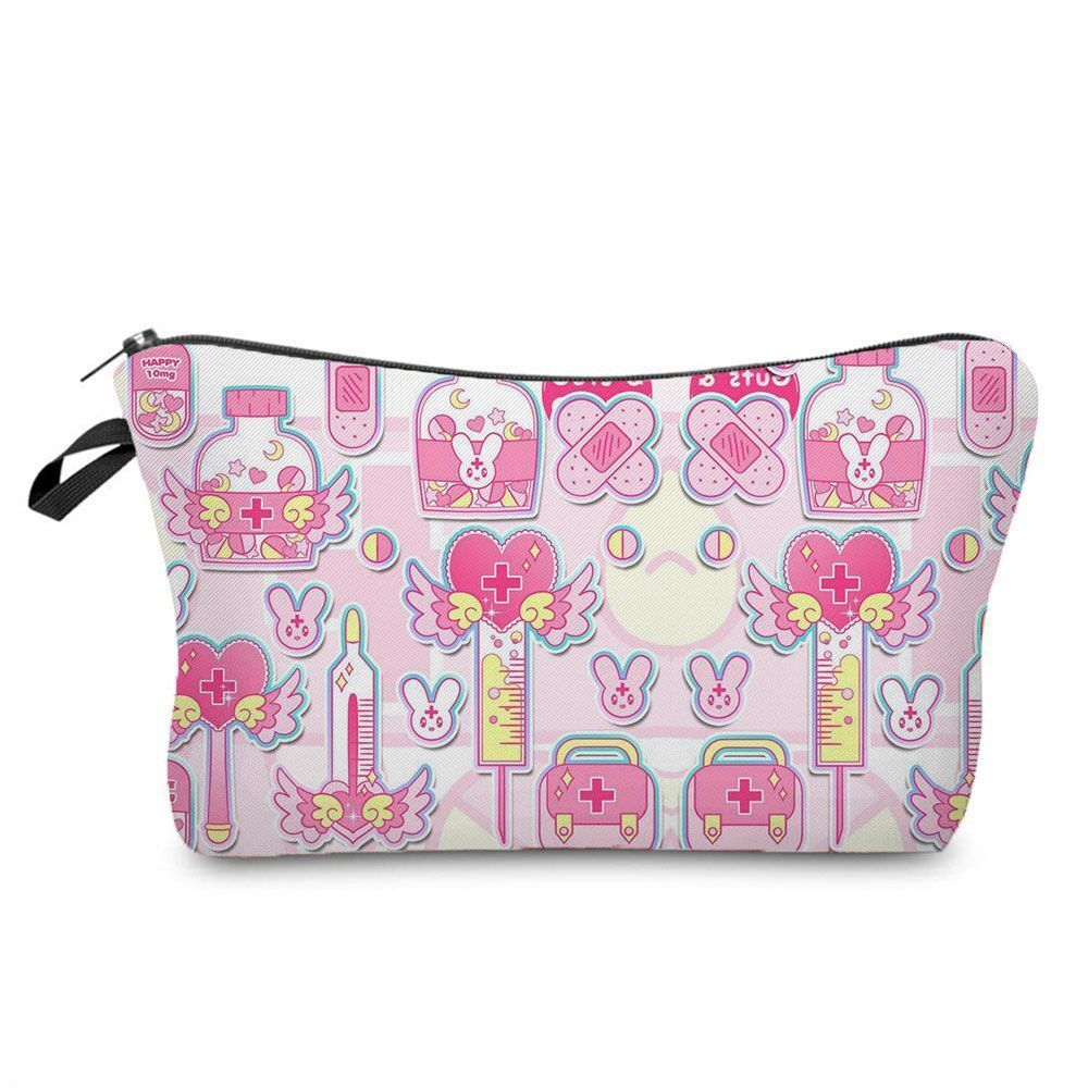 Printed Cosmetic Organizer Storage Bags Makeup Cartoon Purse 18*22*13.5 CM 1 PC