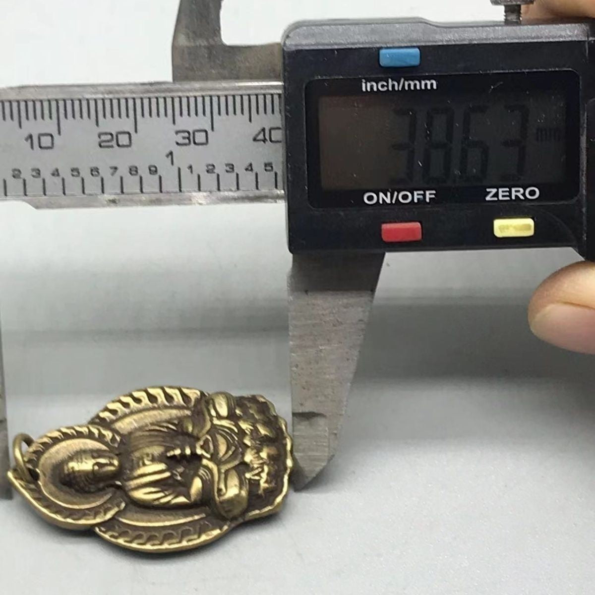 Antique Brassware Buddha Pendant Brass Sakyamuni Lotus Buddha Statue Ornament