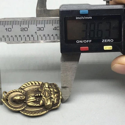 Antique Brassware Buddha Pendant Brass Sakyamuni Lotus Buddha Statue Ornament