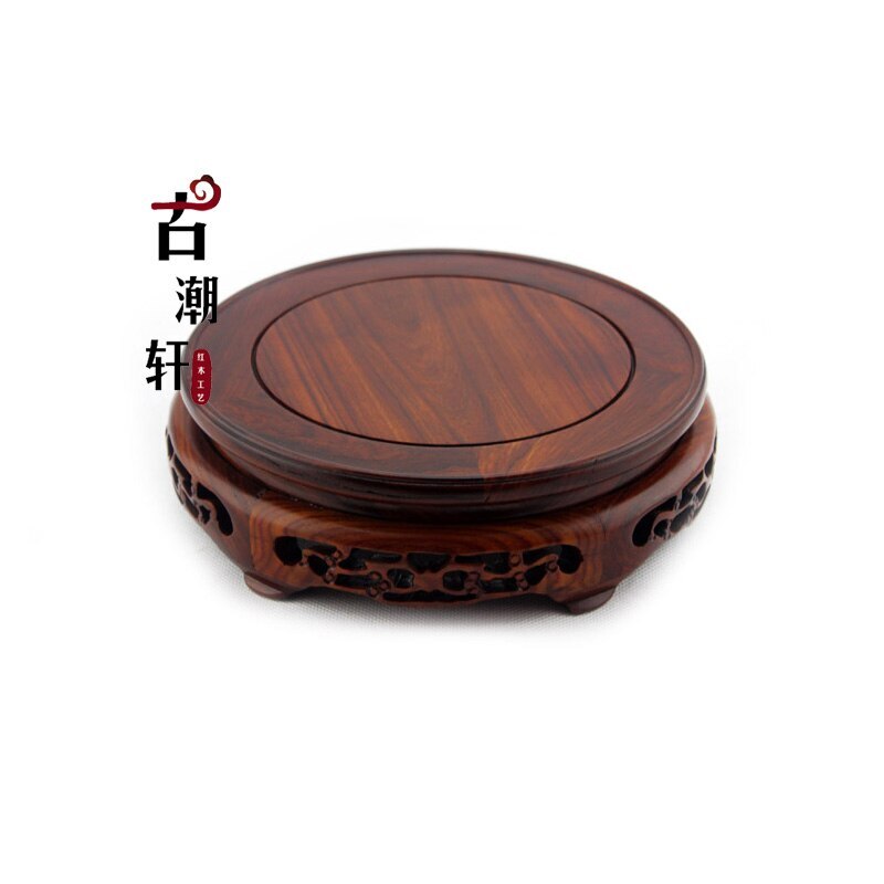 Vase Base Home Decoration Redwood Hard Wood Circle Pedestal Display Stand