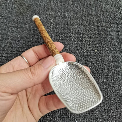 Meilu Bamboo Tea Scoop Handmade Natural Spotted Bamboo Tea Accessory For Tea