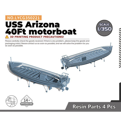 Yao's Studio LYCG350221 1/350 Model Upgrades Parts USS Arizona 40Ft motorboat