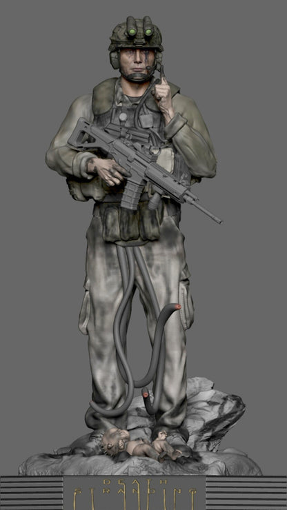 1/24 resin figure model Dead stranded male soldier Unassembled unpainted
