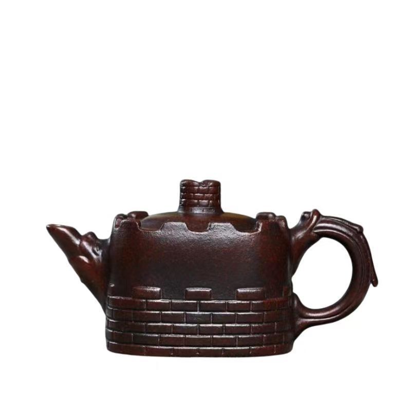 Handmade Teapot The Great Wall Design Original Ore Real Yixing Zisha Purple Clay