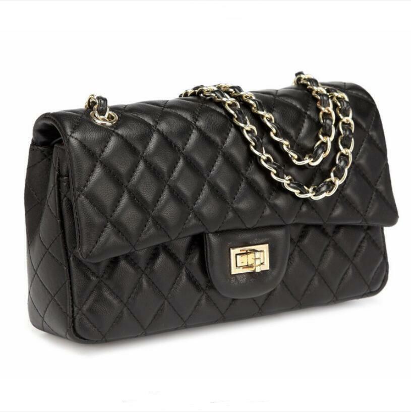 Timeless Women's Leather Tote Quilted Crossbody Shoulder Bag Flap Chain Bag