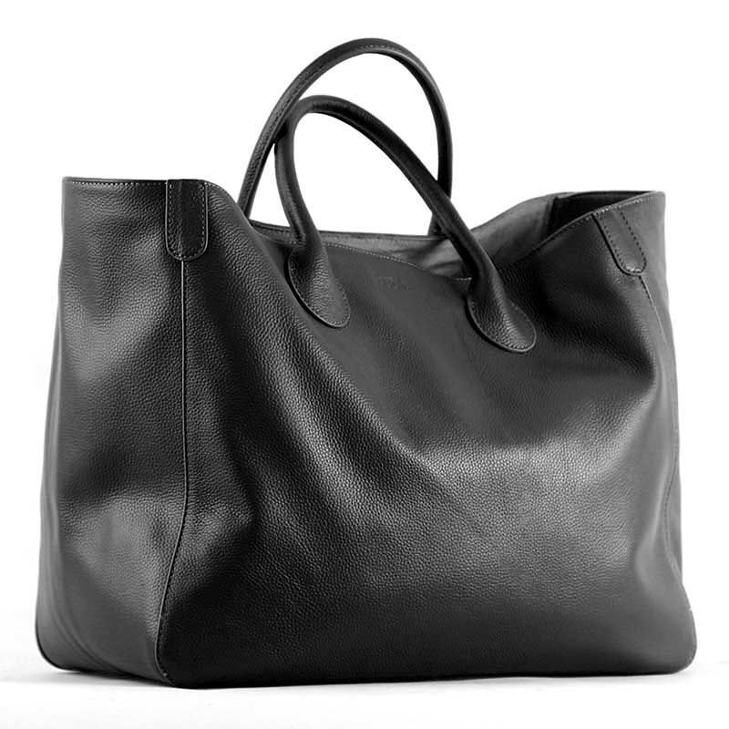 Oversized Tote Bag Genuine Leather Handbag Purse Brown Large Shopper Bag Travel