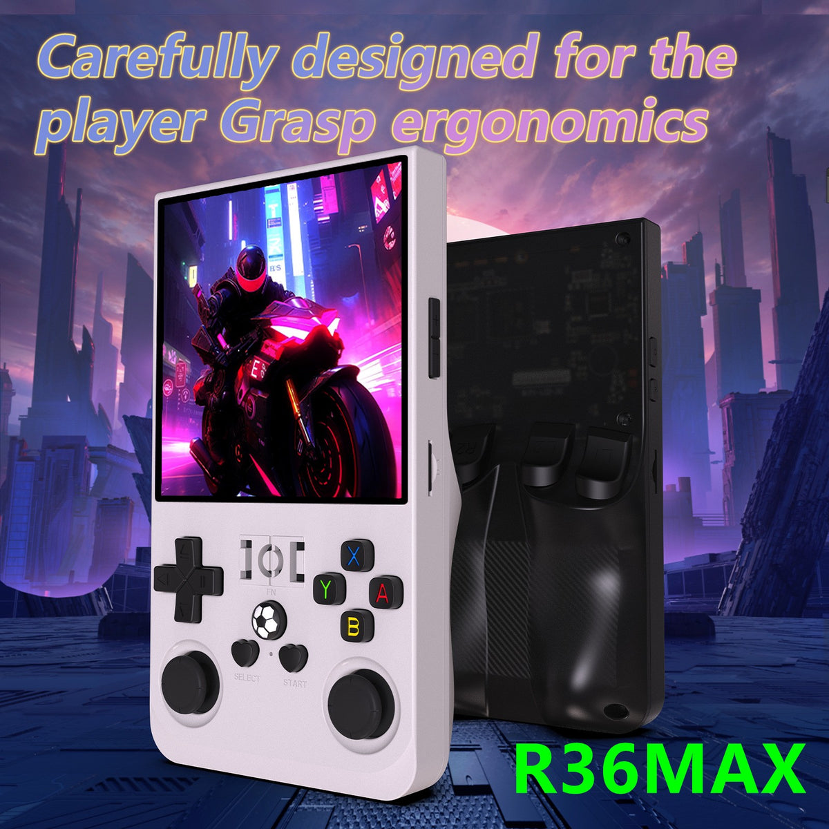 R36Max Retro Handheld Video Game Console 64-128GB 4Inch IPS Screen 22000 Games