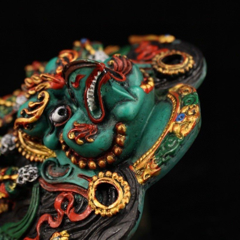 Nepal Handmade Painted Garuda Mask Wall Hanging Home Protection Decor